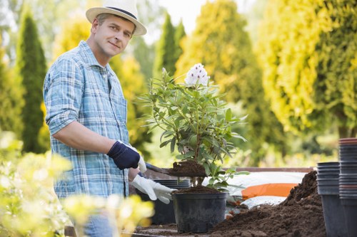 Well-equipped gardener wearing PPE